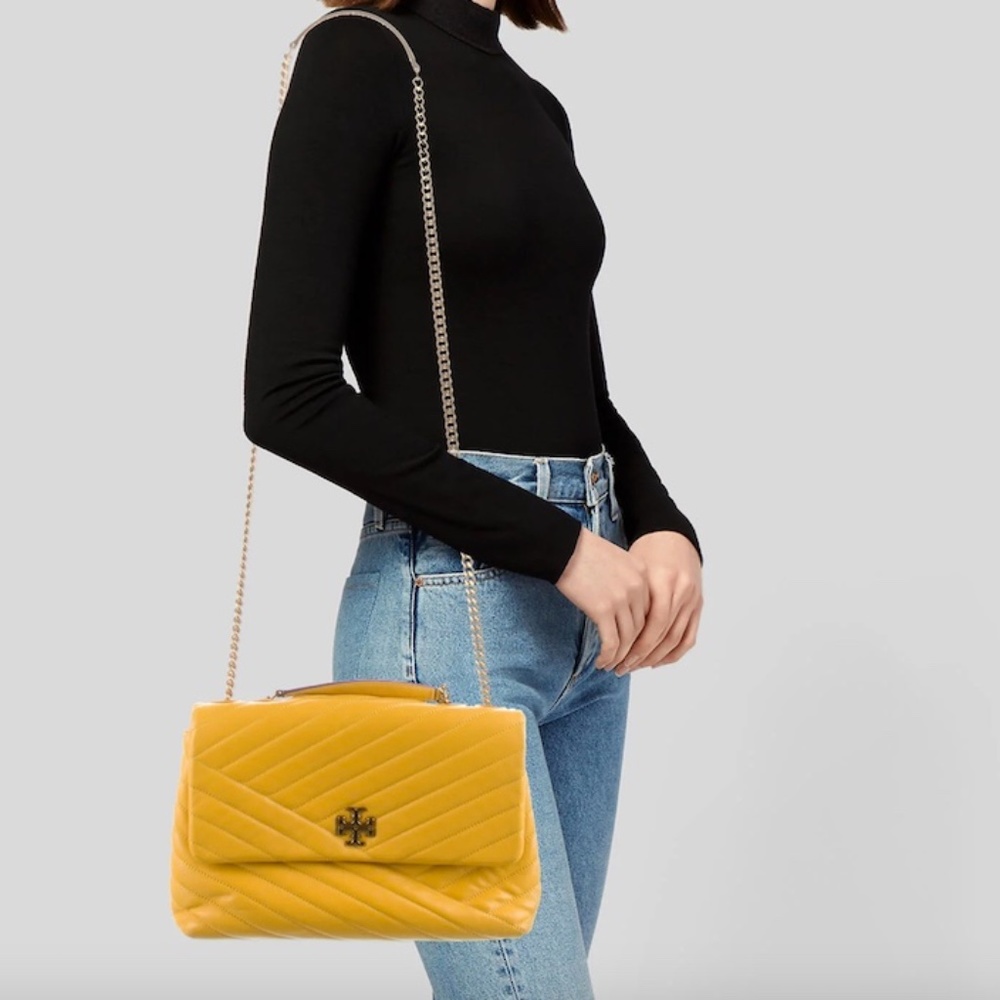 TORY BURCH LARGE Kira Chevron Quilted Leather Shoulder Bag